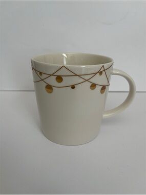 Starbucks Holiday Gold Garland 12oz Ceramic Mug
